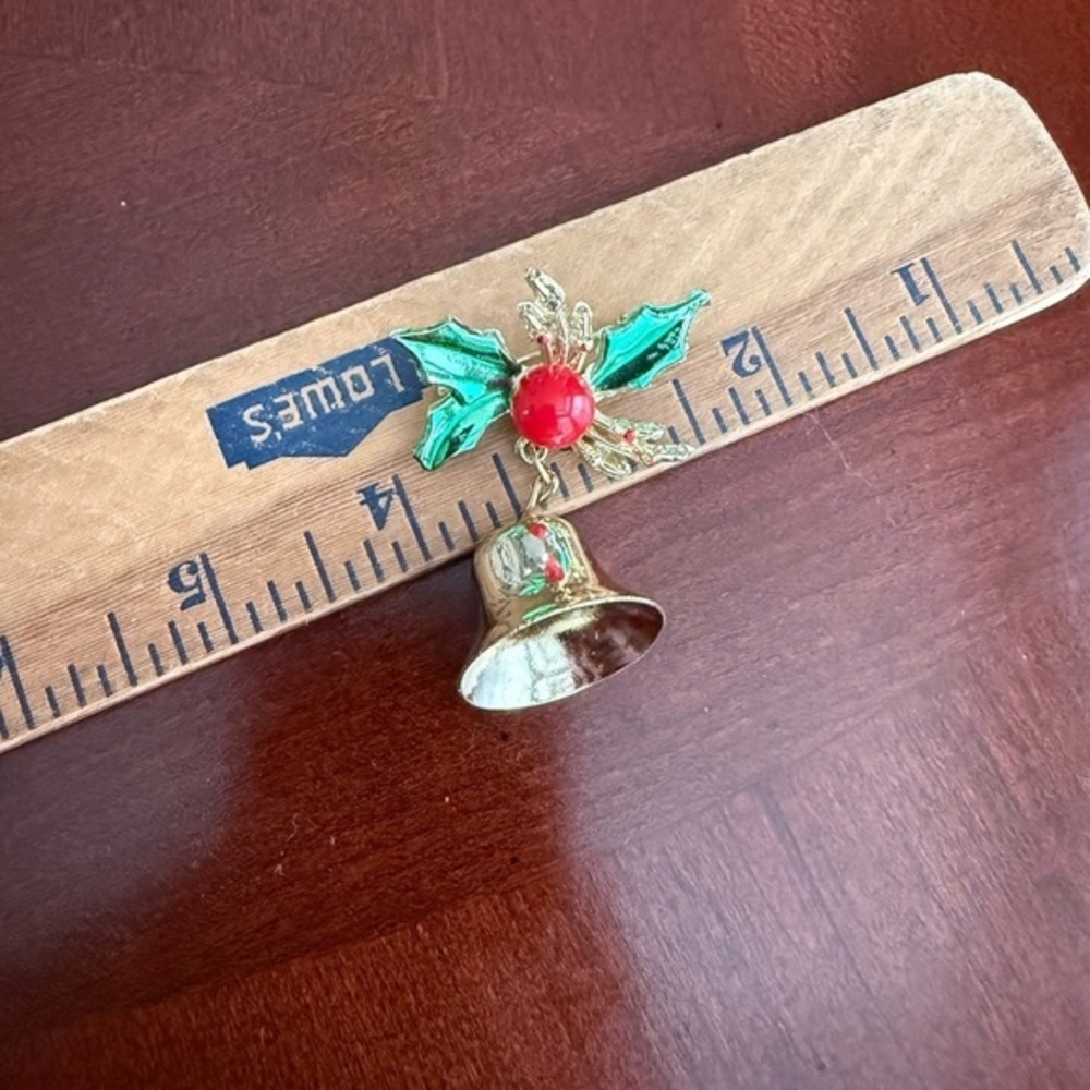 Vintage Christmas Bell Brooch
